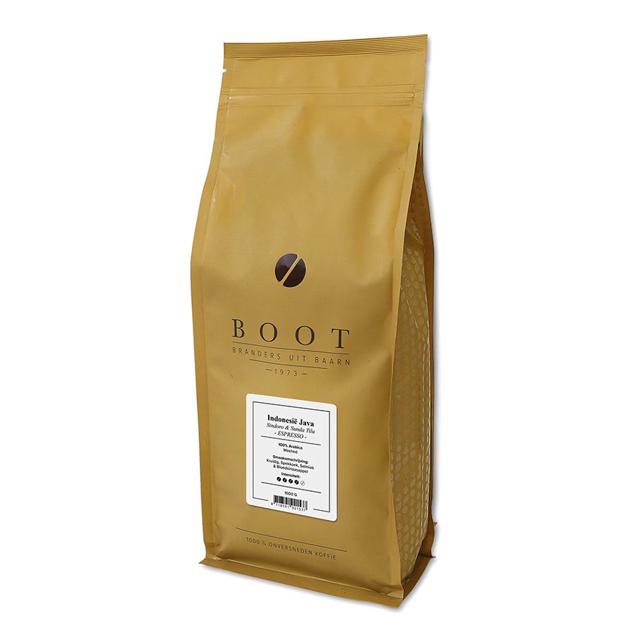 Boot *NIEUW - Indonesië Java Sindoro & Sunda Tilu Espresso, 1000 gr