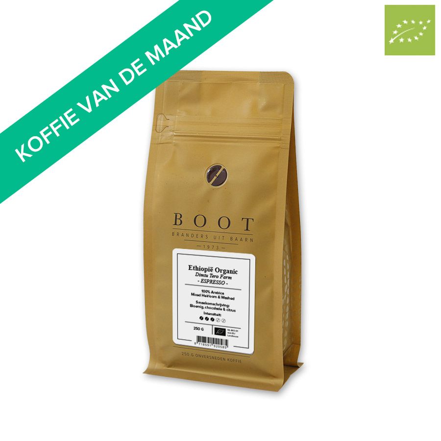 Boot Ethiopië Organic Espresso, 250 gr.