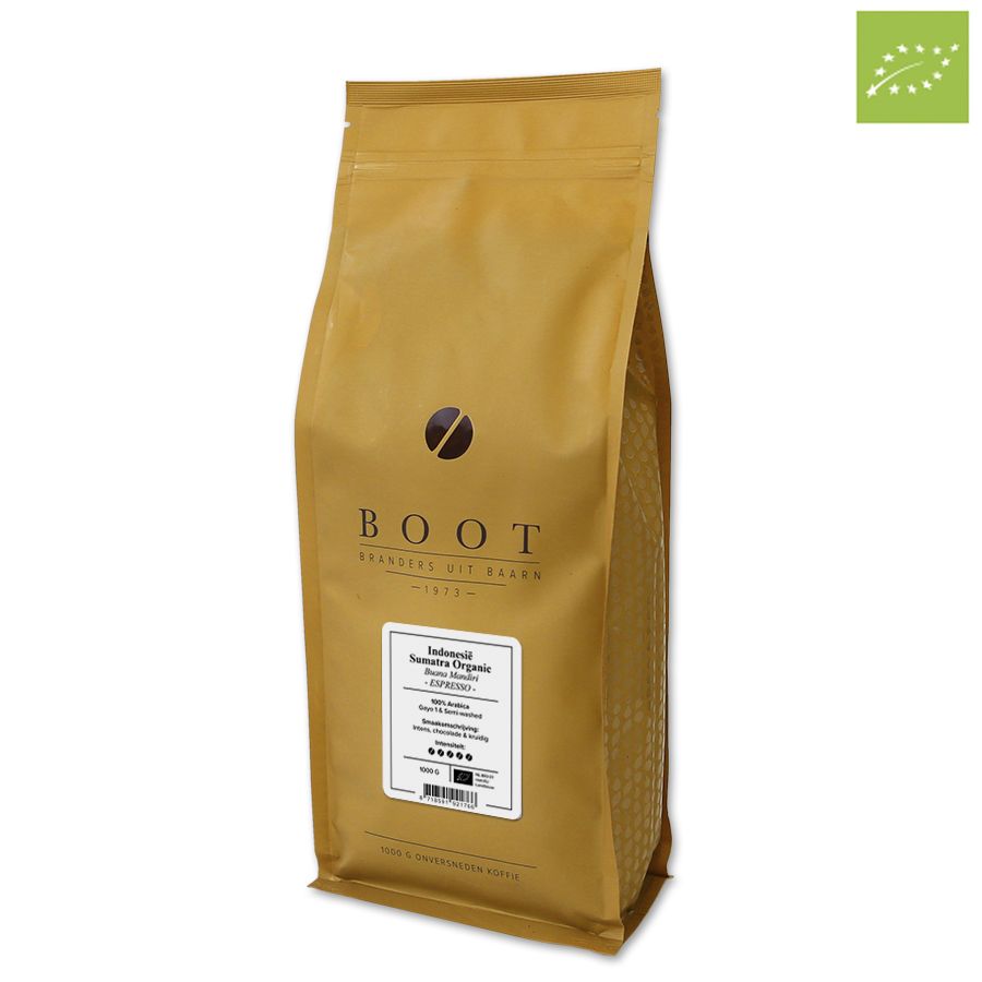 Boot Indonesia Sumatra Organic Espresso 1000 gr.
