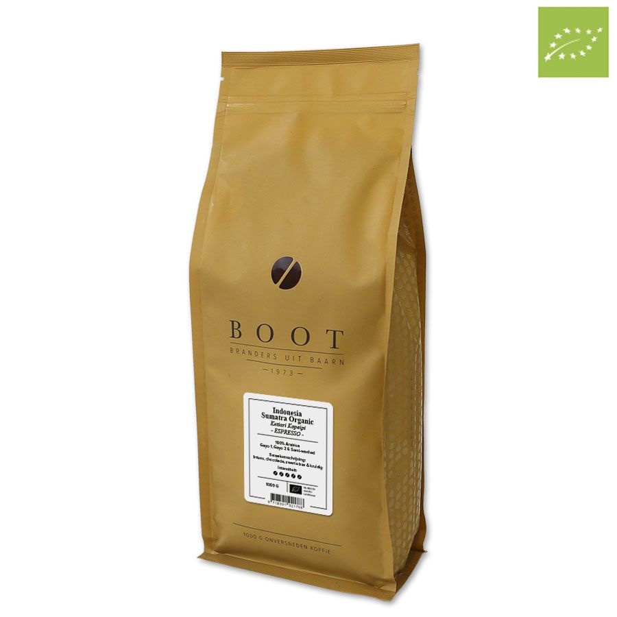 Boot Indonesië Sumatra Ketiara Organic Espresso 1000 gr.